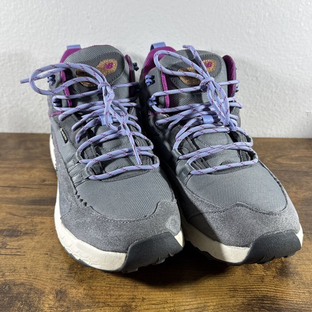 New Balance Fresh Foam X Hierro Mid Womens Sz 8.5 D Gray Trail Gore-Tex Shoes